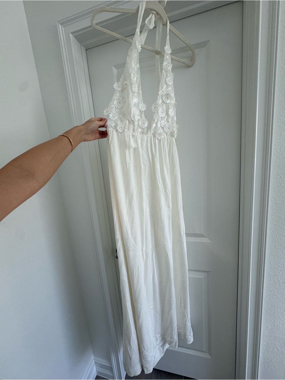 For Love And Lemons Ivory Halter Dress (Size XS)